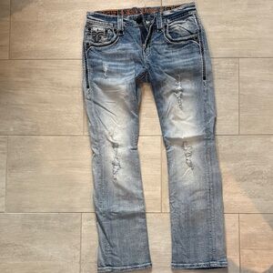 Rock Revival Light Blue Straight Jeans